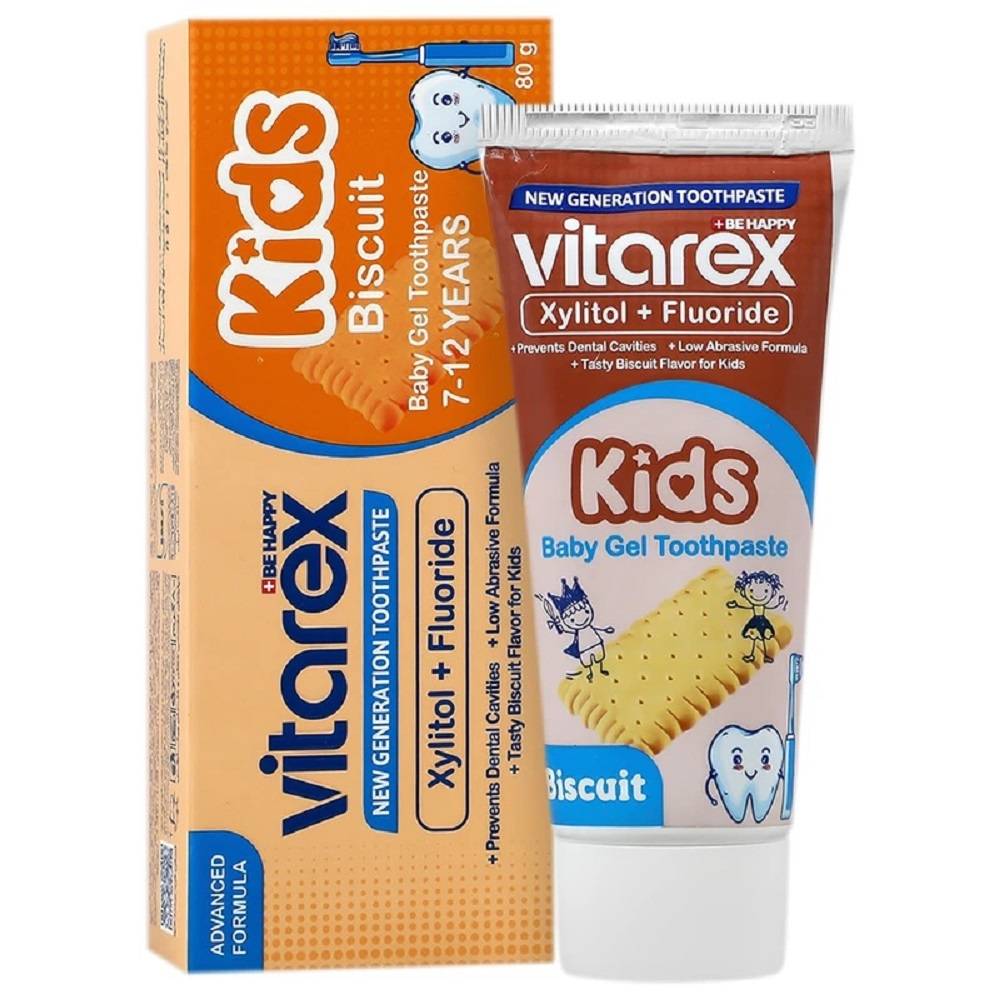 ویتارکس خمیردندان کودک ژله ای 80میل (بیسکوئیت)